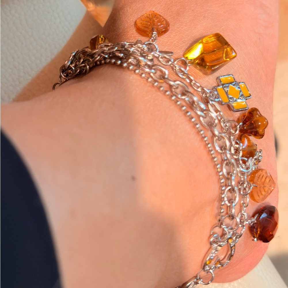 Vintage Anklet / Bracelet with charms